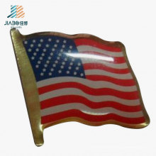 China Presente promocional impressão personalizada EUA bandeira Pin distintivo em Metal artesanato